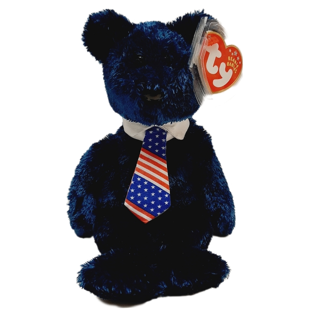 🍒4 for $20🍒 TY Beanie Babies Original Pops USA Flag Tie Plush Soft Kids Toy
